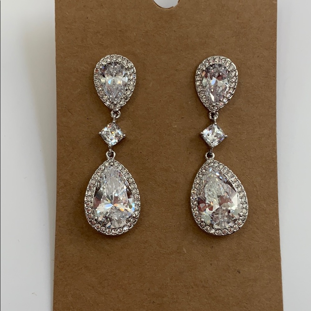 Nadri CZ wedding earrings